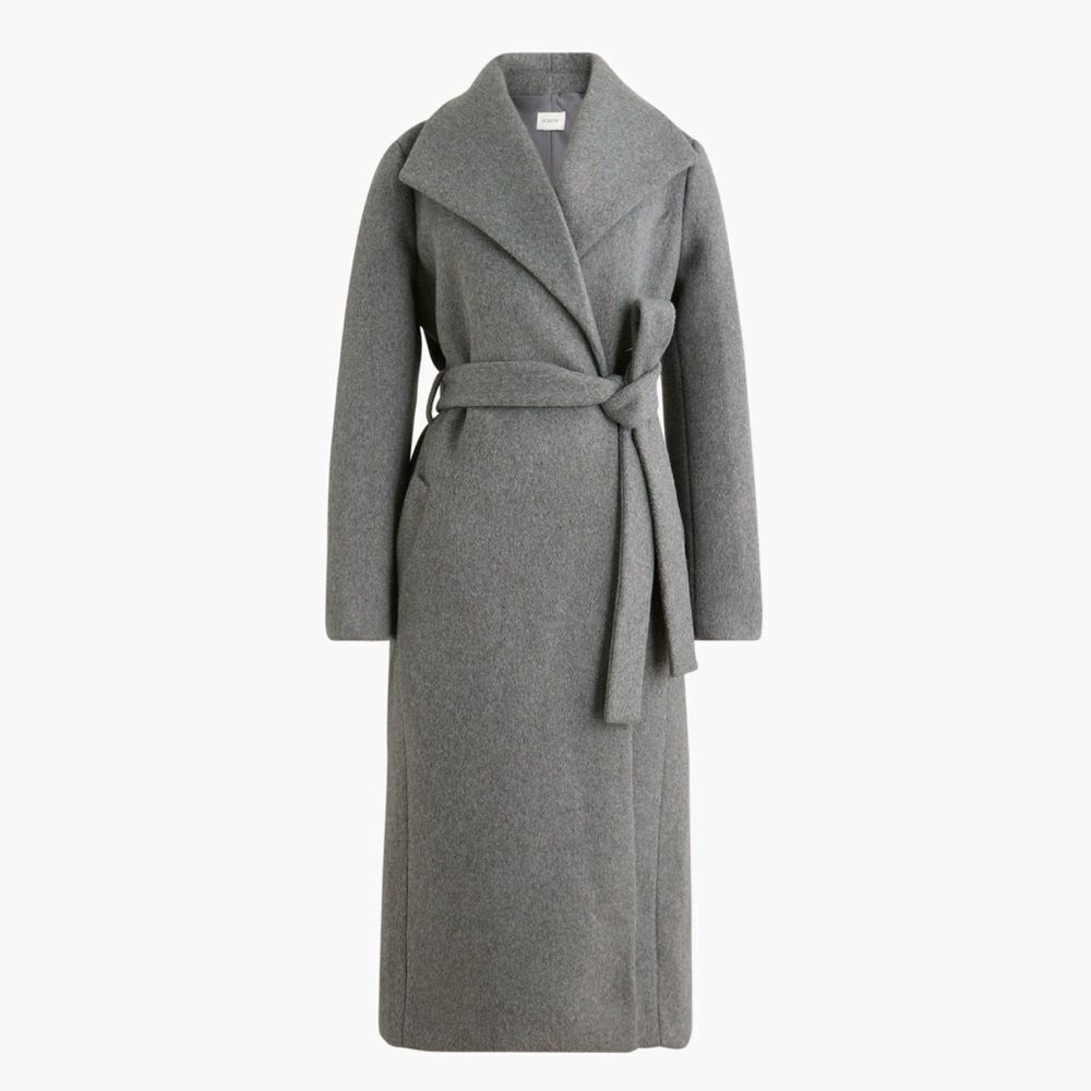 J. Crew Belted Wrap Coat Size 12